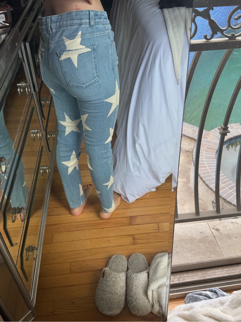 Stella McCartney Blue Star Print Women's Jeans - Picture 8 of 9
